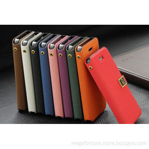 Innovative design leather flip case for iPhone 4s, with hardware button, perfect performance